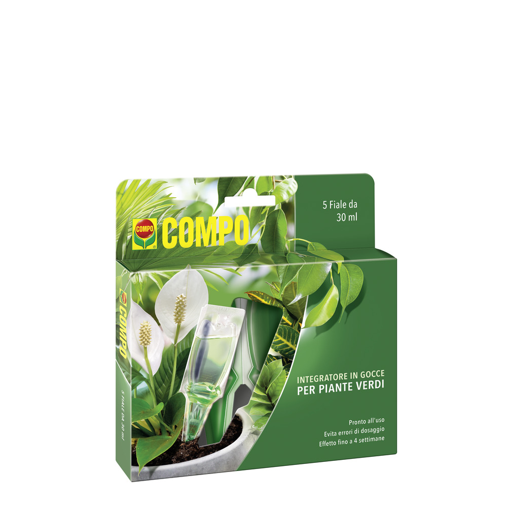 COMPO Gocce Per Piante Verdi - Integratore Con Sali Minerali, 5 Fiale Da 30 Ml, Effetto Fino A 4 Settimane - Foto 3