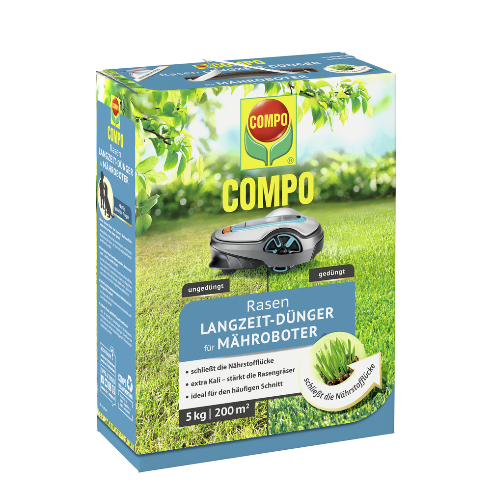 COMPO Rasen-Langzeit-Dnger fr Mhroboter