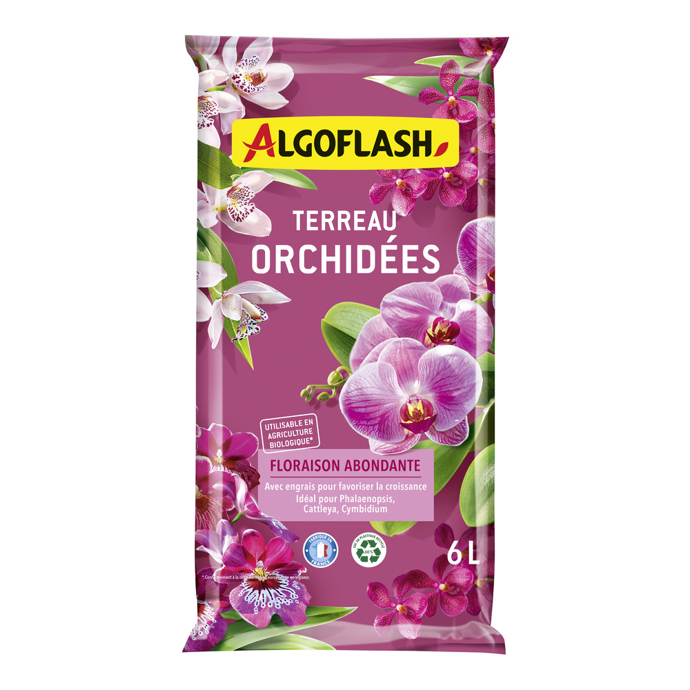 Fertiligène Terreau orchidées, 6 L