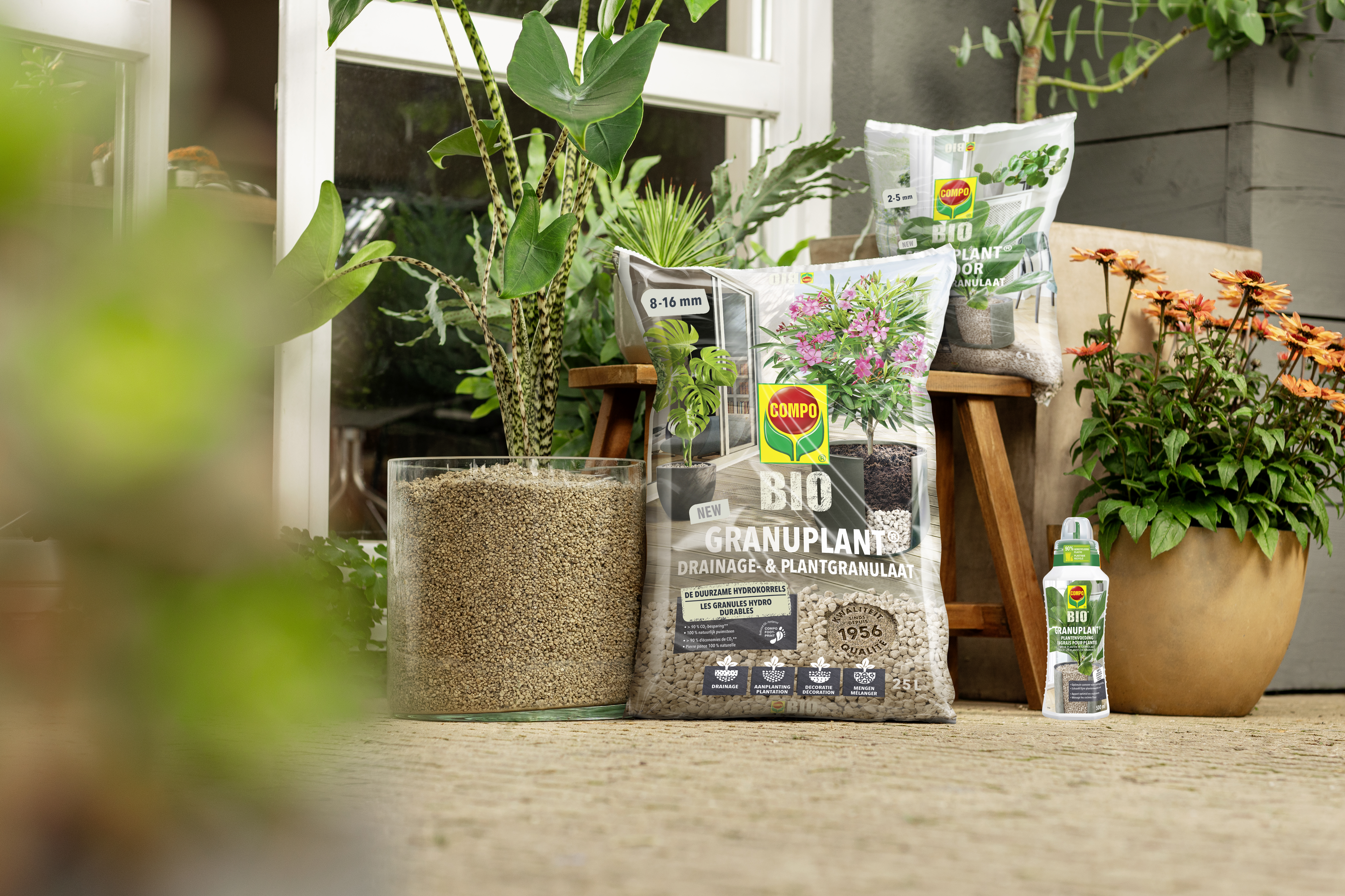 COMPO Bio Granuplant - Granulés Pierre Ponce 5L - Drainage Plantes Naturel - Alternative Argile