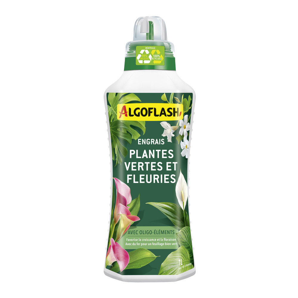 Engrais Liquide Plantes Vertes et Plantes Fleuries Algoflash