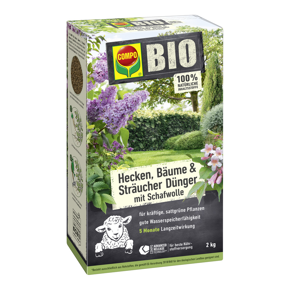 COMPO BIO Hecken, Bume und Strucher Dnger mit Schafwolle