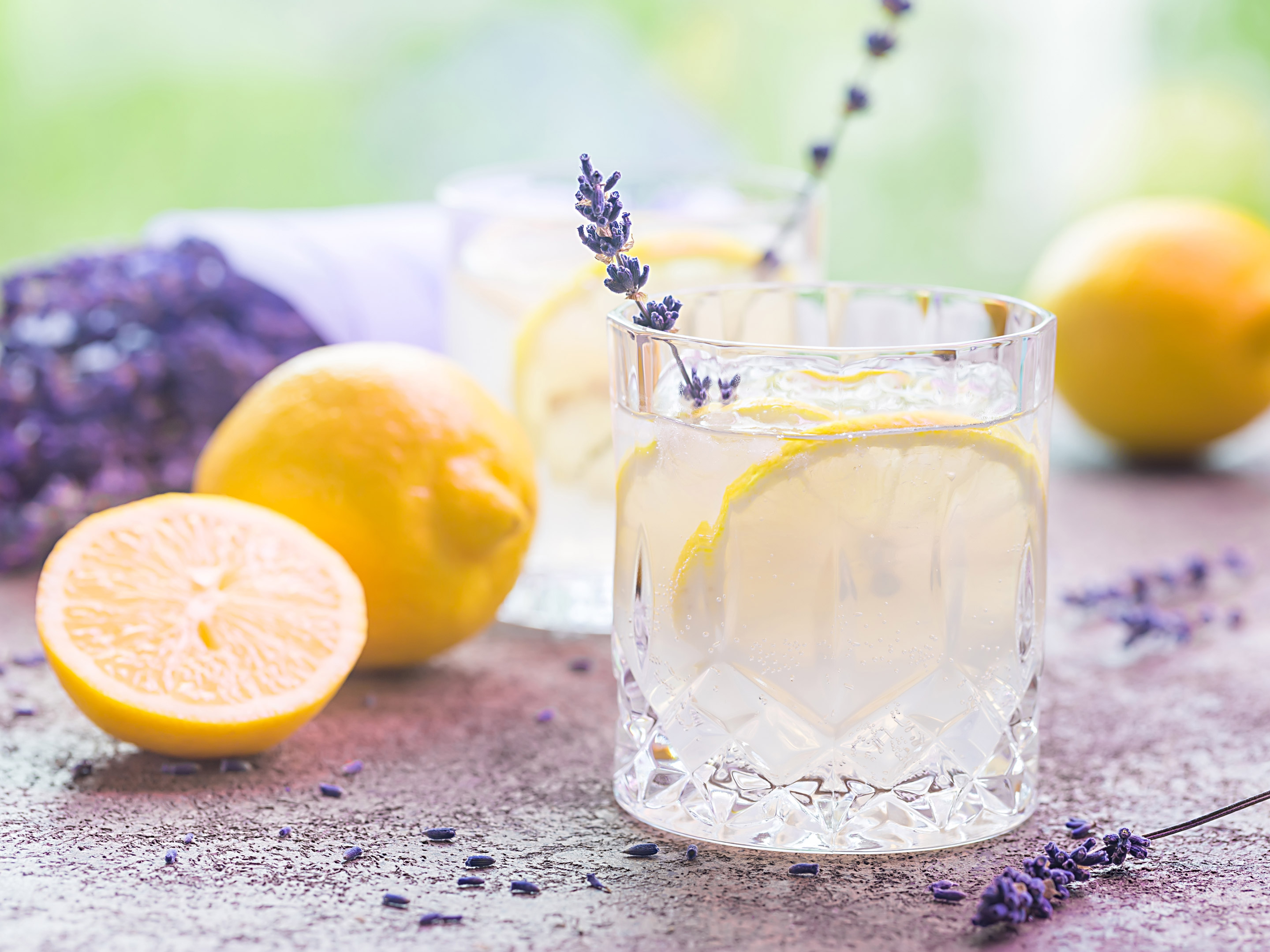 Home-made herbal lemonade