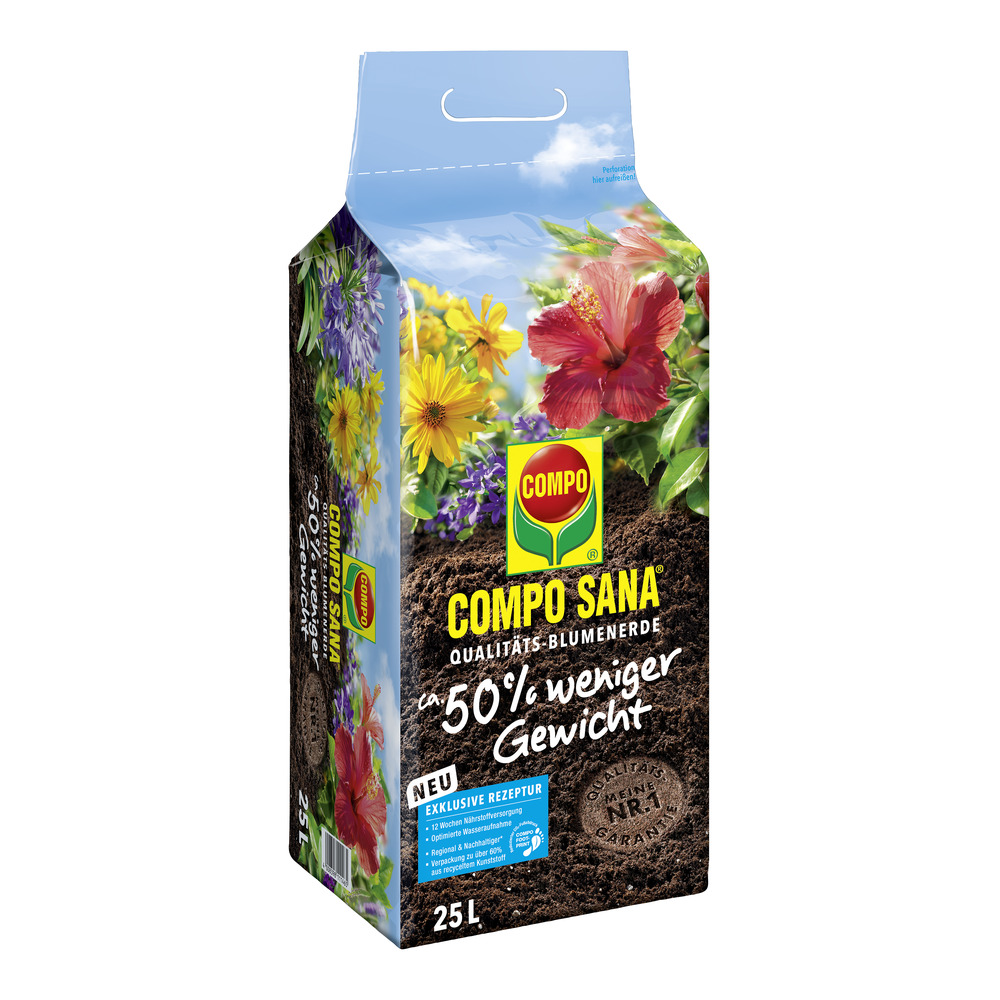 COMPO SANA® QualitätsBlumenerde ca. 50 weniger Gewicht